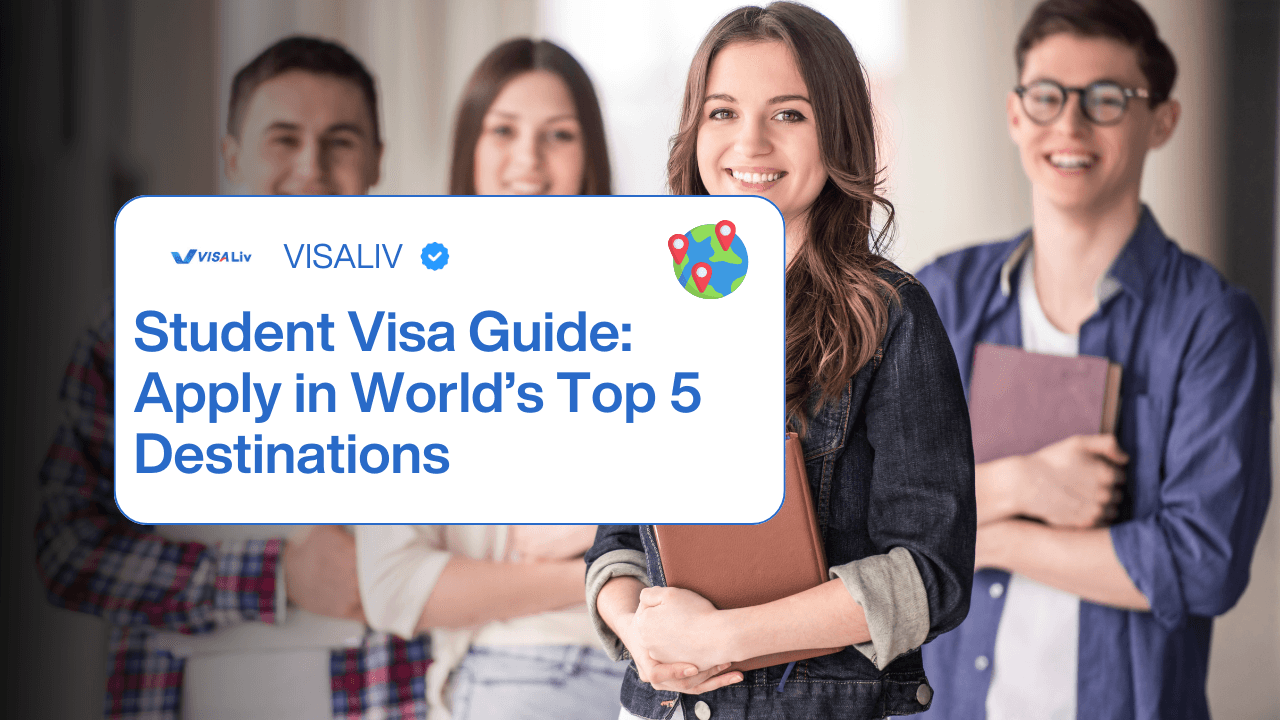 Student visa guide for top five global destinations helping international students apply efficiently worldwide.