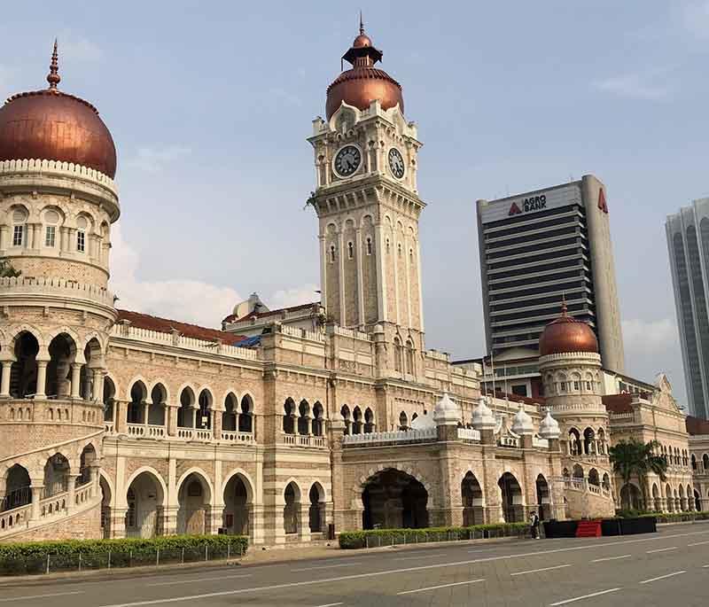 Sultan Abdul Samad Building in Kuala Lumpur showcases colonial-era architecture and historical significance.