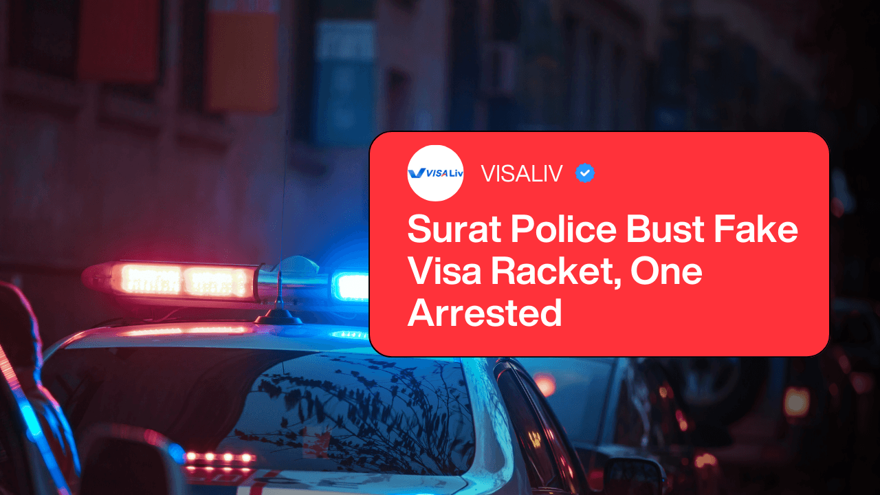 Surat police busted a fake visa racket and arrested one person involved in illegal visa and travel operations.