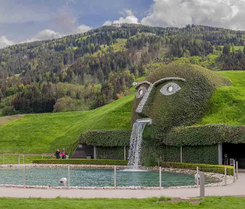 Swarovski Crystal Worlds in Wattens dazzles visitors with its crystal-themed exhibitions and artistic installations.