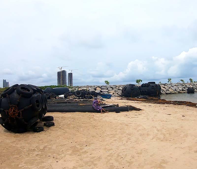 Tarkwa Bay Beach - A sheltered beach in Lagos, accessible by boat and popular for swimming and water sports.