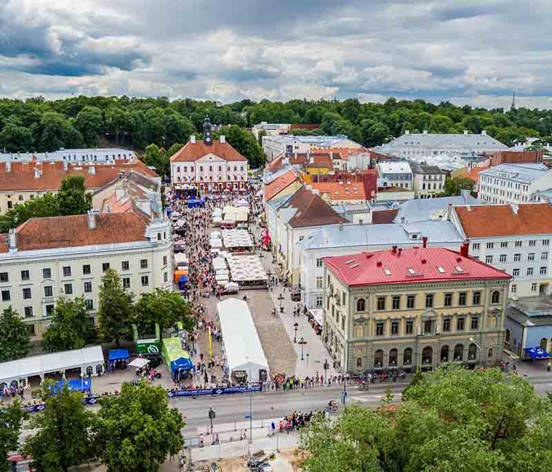 Tartu, Estonia's second-largest city, known for its prestigious university, rich cultural life, and historic buildings.