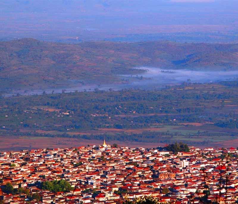 Taunggyi, Shan State - A hill station known for its cool climate, annual balloon festival, and vibrant markets.