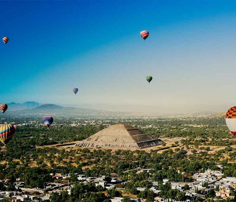 Teotihuacan, Mexico City - Massive Pyramids of Sun and Moon, ancient city, significant archaeological site.