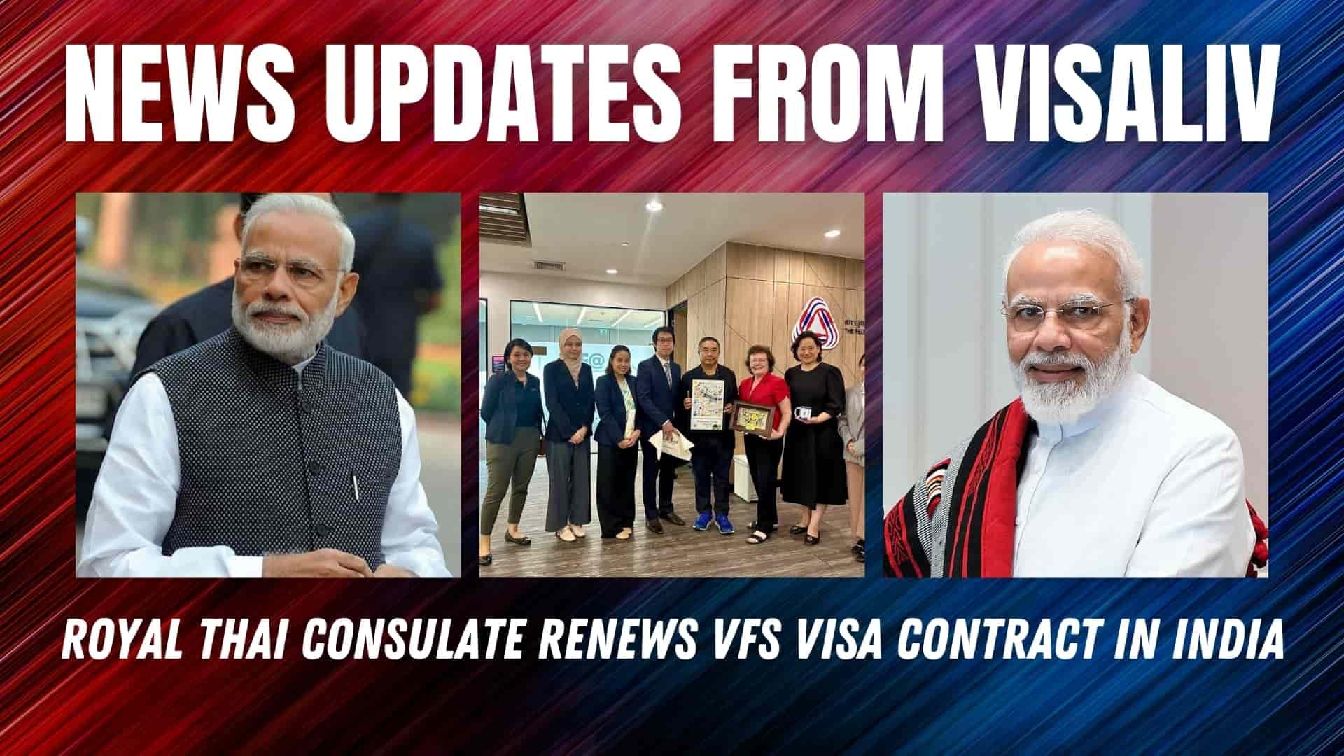 The Royal Thai Consulate has renewed its VFS Global visa contract in India, improving application services for Thai visas.