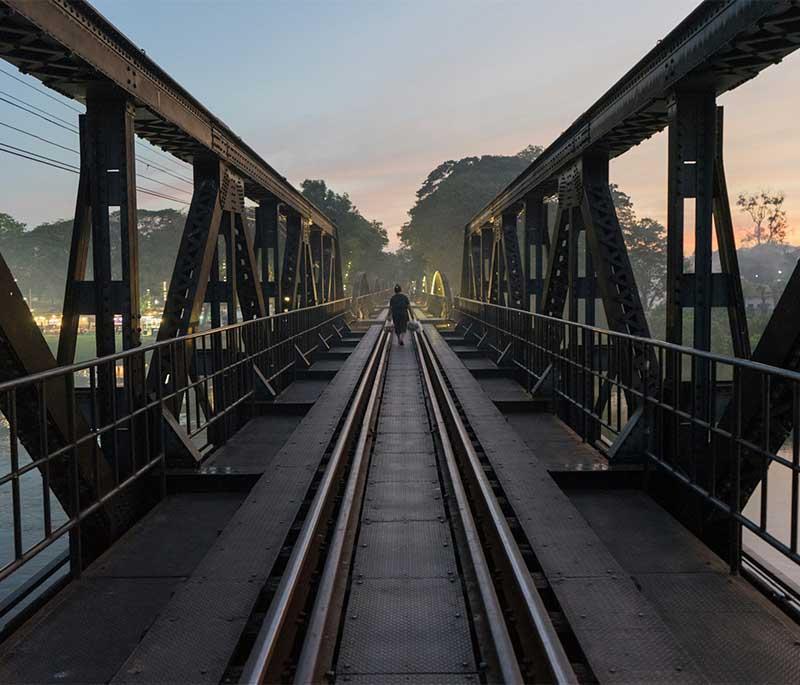 The Bridge on the River Kwai, Kanchanaburi - Historic bridge memorializing WWII, offering insights into regional history.
