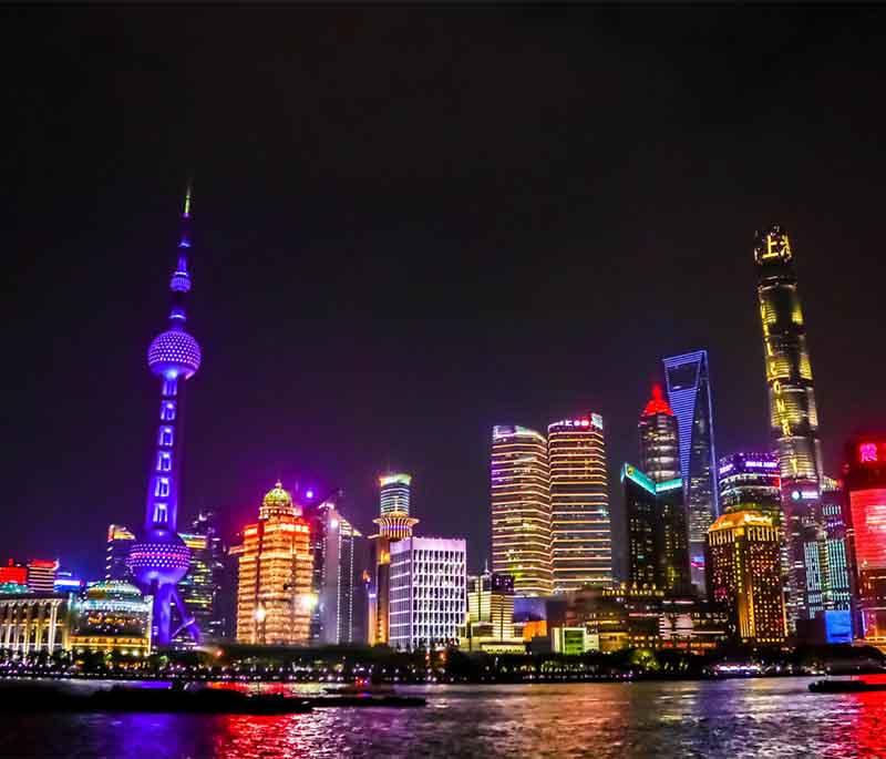 The Bund in Shanghai offers a rich colonial past along its expansive waterfront and is a major business district.