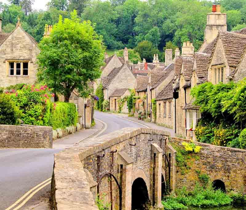 The Cotswolds, England - A picturesque rural area known for its charming villages, rolling hills, and historic buildings.