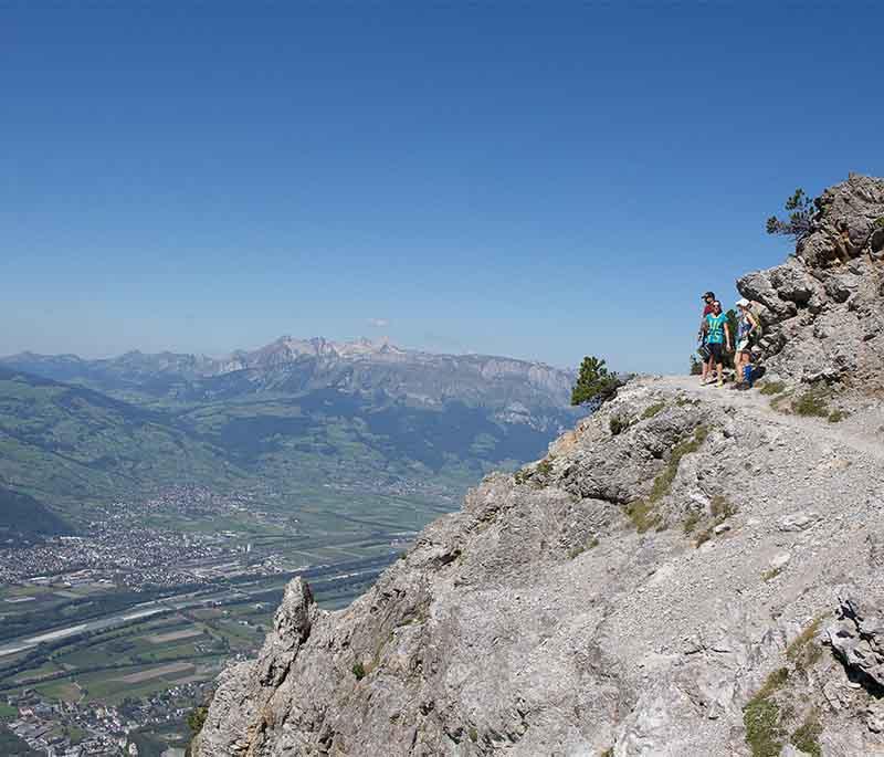 The Prince's Way (Furstensteig), a famous hiking trail offering breathtaking views of the Alps and the Rhine Valley.