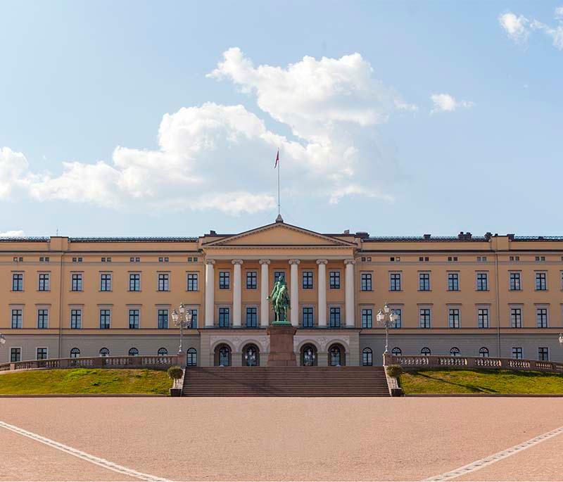 The Royal Palace, Oslo - The official residence of the Norwegian monarch, offering guided tours in summer.