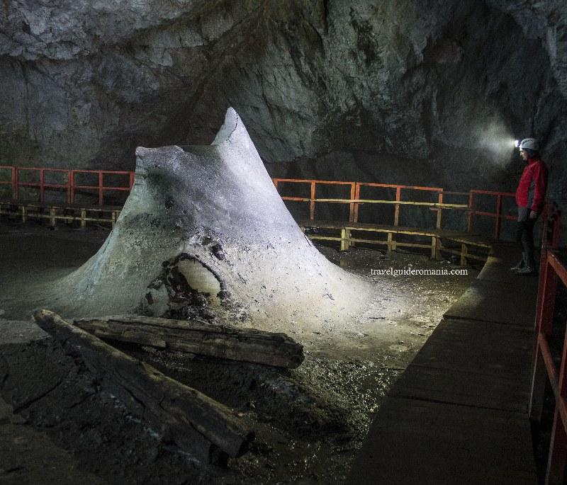 The Scărișoara Ice Cave - Home to a massive underground ice block, one of the largest in the world, stunning ice formations.