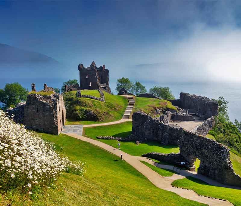 The Scottish Highlands: Scenic region with dramatic landscapes, historic castles, and outdoor activities.