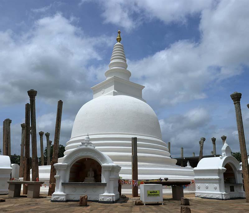 Thuparamaya, Anuradhapura - The oldest stupa in Sri Lanka, believed to enshrine the right collarbone of the Buddha.