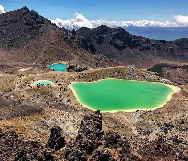 Tongariro National Park, North Island - Home to active volcanoes, alpine meadows, and the famous Tongariro Alpine Crossing.