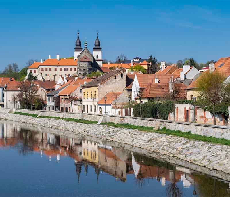 Trebic Jewish Quarter, a UNESCO World Heritage site, featuring well-preserved synagogues, houses, and a Jewish cemetery.