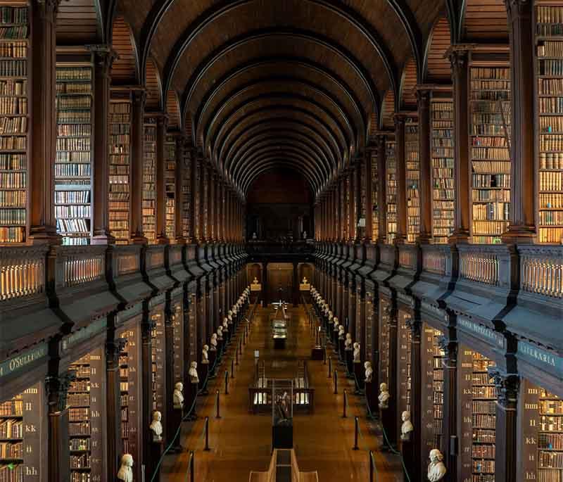 Trinity College and the Book of Kells, Dublin, Ireland's oldest university, home to the illustrated Book of Kells.