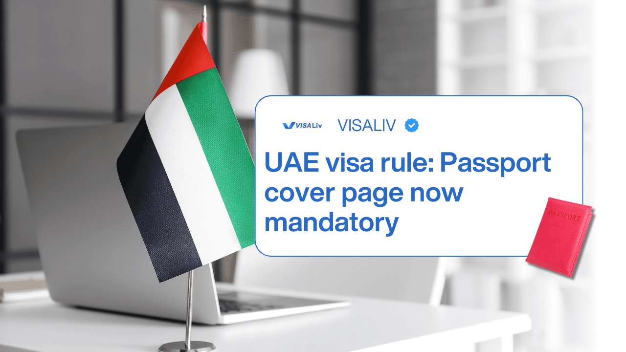 UAE introduces new visa rule making passport cover page mandatory for processing travel applications.