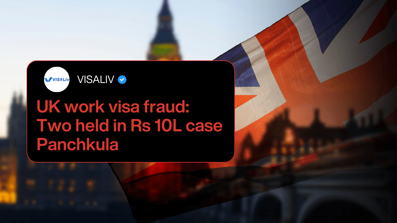 Two people arrested in Panchkula for UK work visa fraud involving a Rs 10 lakh scam targeting unsuspecting applicants.
