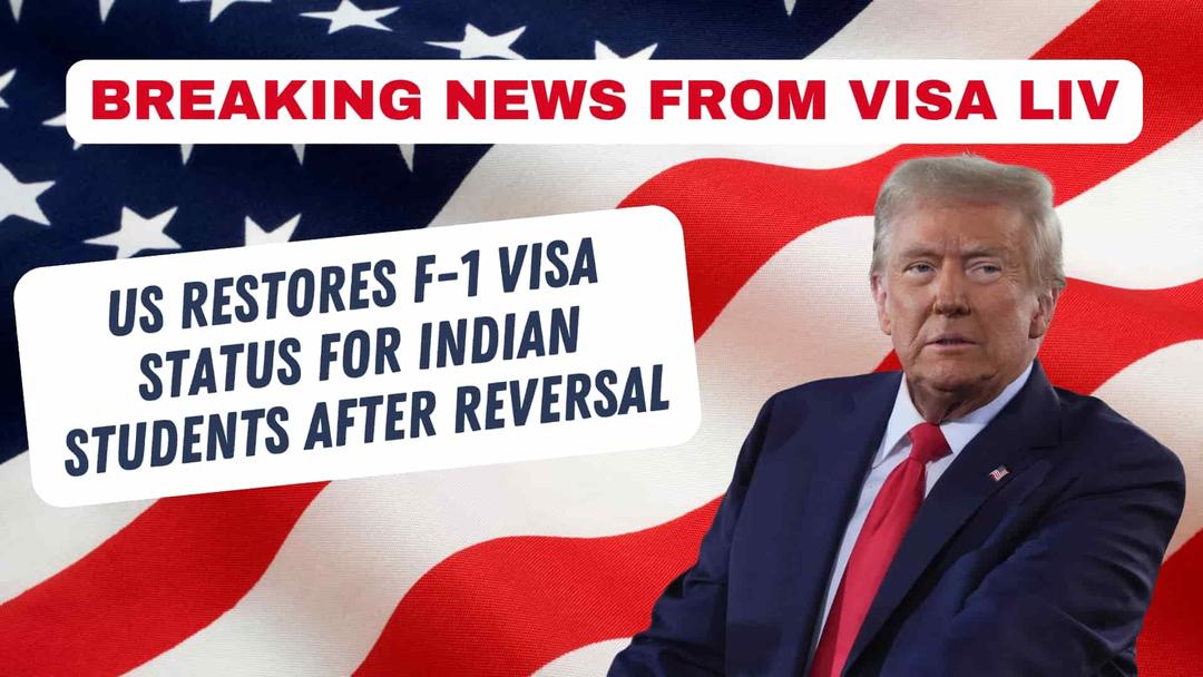 US reinstates F-1 visa status for Indian students, allowing them to continue their studies without interruption.