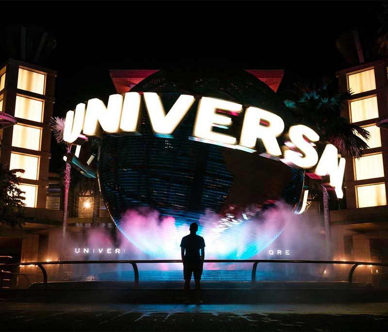 Universal Studios Singapore - A popular theme park on Sentosa Island with rides, shows, attractions based on famous movies