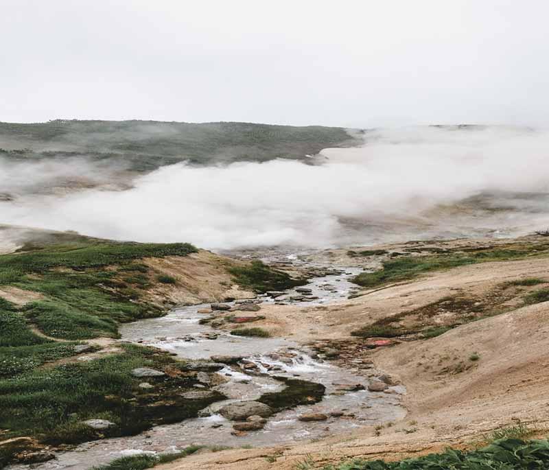 Valley of Geysers, Kamchatka Peninsula: Unique geothermal area with numerous geysers and hot springs.