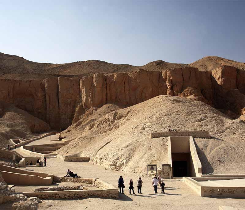 Valley of the Kings, a royal burial site with richly decorated tombs of pharaohs, including the famous tomb of Tutankhamun.