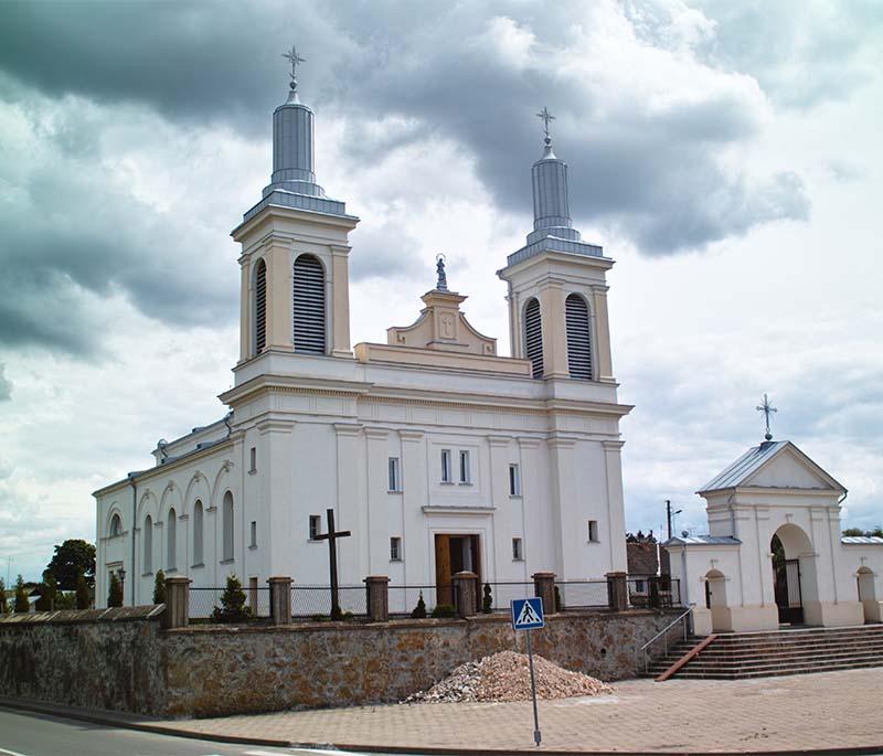 Vawkavysk, featuring the historic Vawkavysk Castle, known for its medieval architecture and rich history.