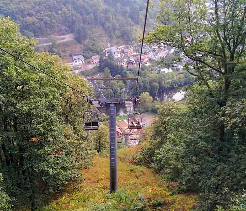 Vianden Chairlift, a scenic chairlift ride in Vianden offering panoramic views of the town and the surrounding countryside.