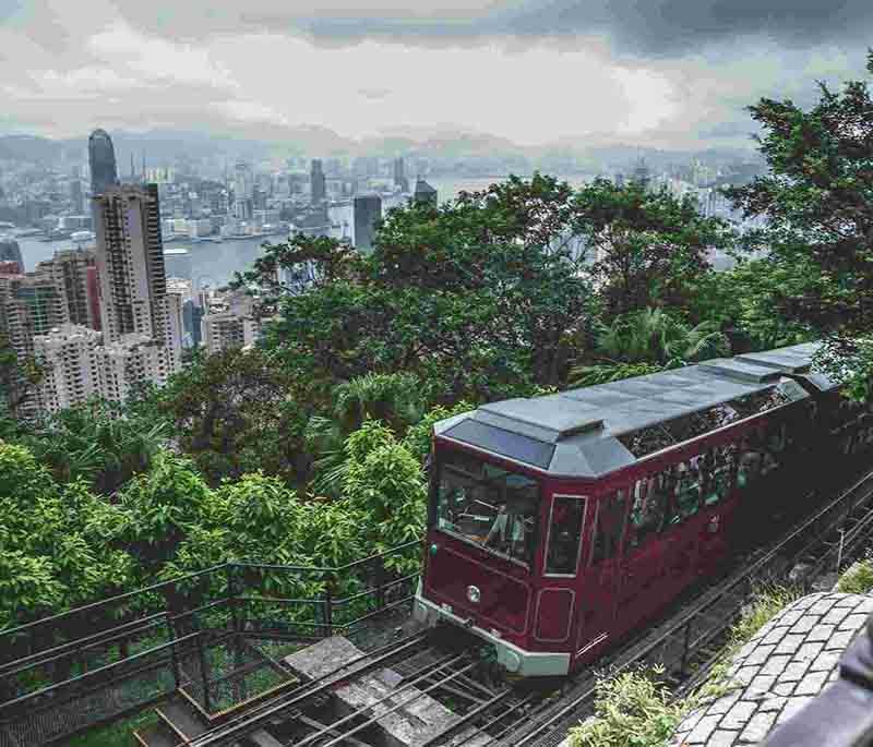 Victoria Peak in Hong Kong offering stunning panoramic views of the city skyline and Victoria Harbour.