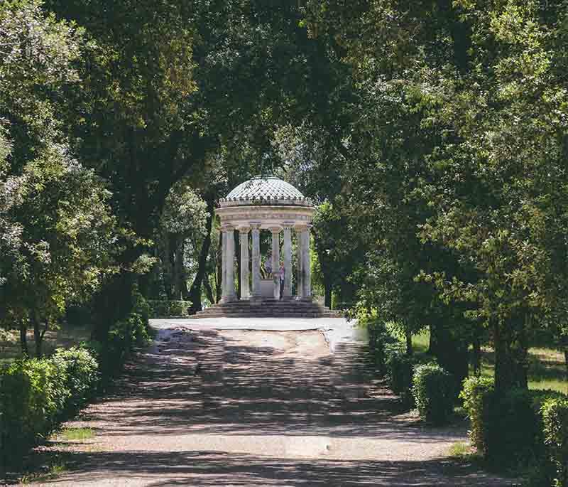 Villa Borghese Gardens, Rome, a large public park with beautiful gardens, museums, and recreational activities.