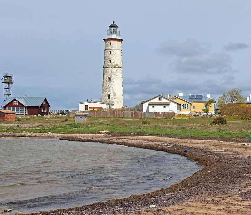 Vilsandi Lighthouse, historic site in Vilsandi National Park offers stunning sea and island views.   