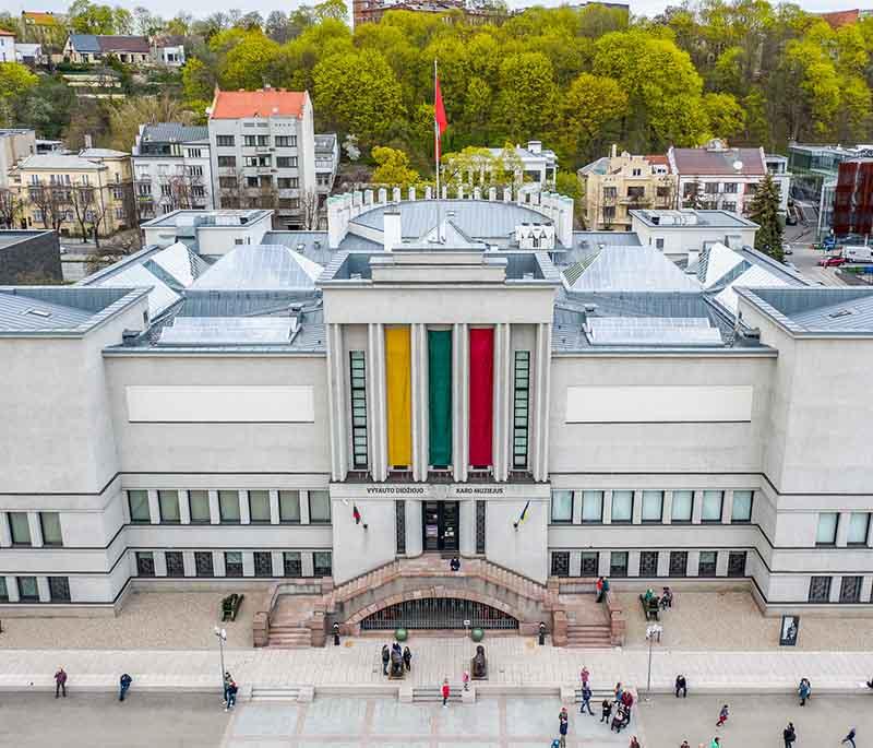 Vytautas the Great War Museum, a museum in Kaunas showcasing Lithuania's military history and artifacts.