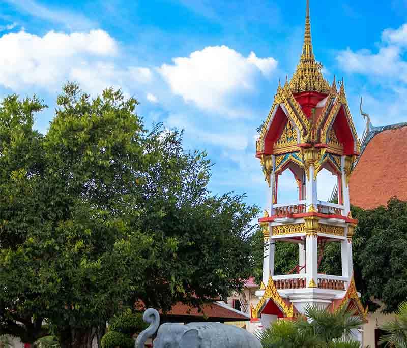 Wat Chalong, Phuket - The largest, most important Buddhist temple in Phuket, with beautiful architecture.