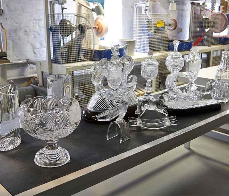 Waterford Crystal Factory, a renowned crystal manufacturer offering tours and a store with exquisite crystal items.