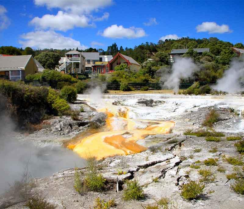 Whakarewarewa Thermal Village, Rotorua - A living Maori village showcasing geothermal wonders and traditional culture.