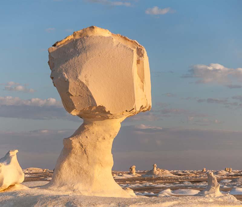 White Desert National Park, featuring surreal white rock formations and a stunning desert landscape, ideal for exploration.