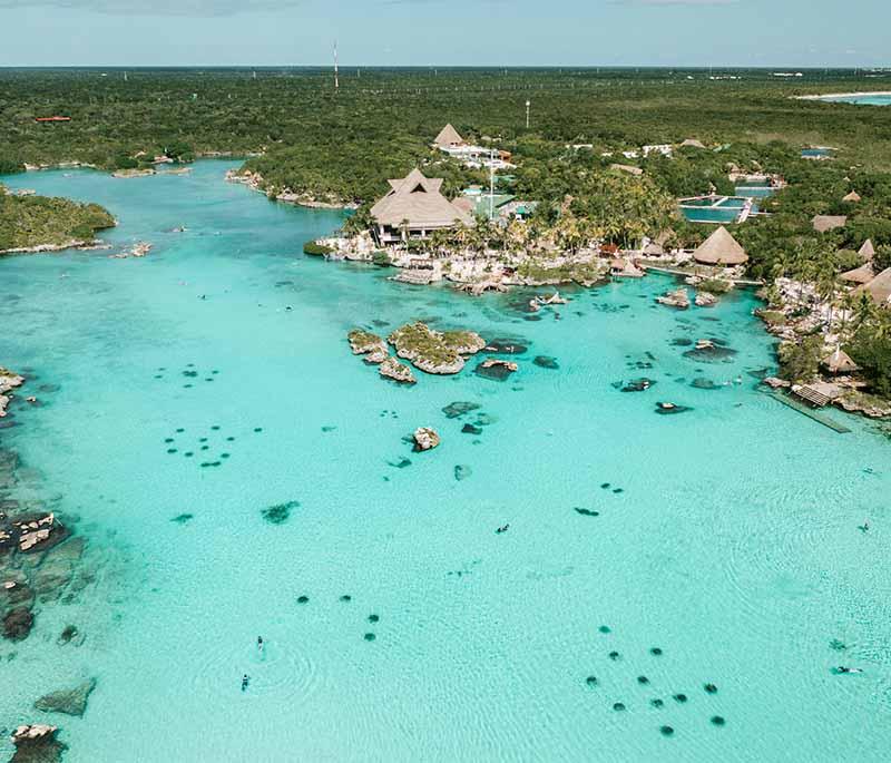 Xel-Ha, Quintana Roo: A natural aquarium where you can snorkel among fish and enjoy water activities in a beautiful inlet.