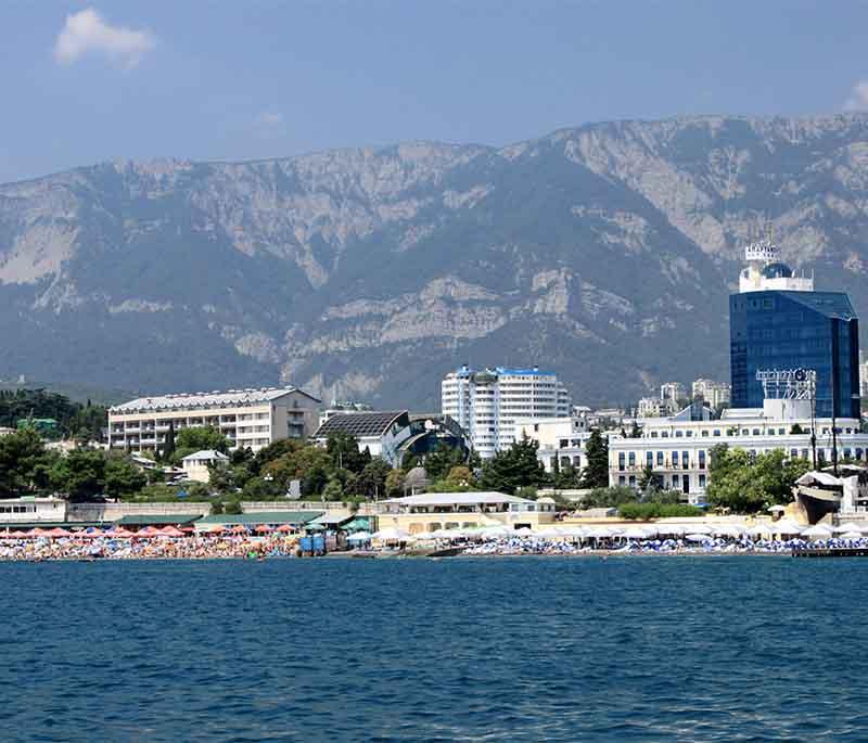 Yalta - A picturesque coastal town in Crimea, known for its beautiful beaches, historic sites, and mild climate.