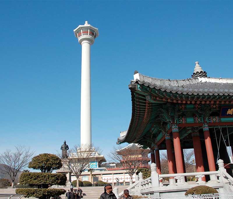 Yongdusan Park, Busan - A popular park in Busan, featuring Busan Tower, gardens, and panoramic views of the city.