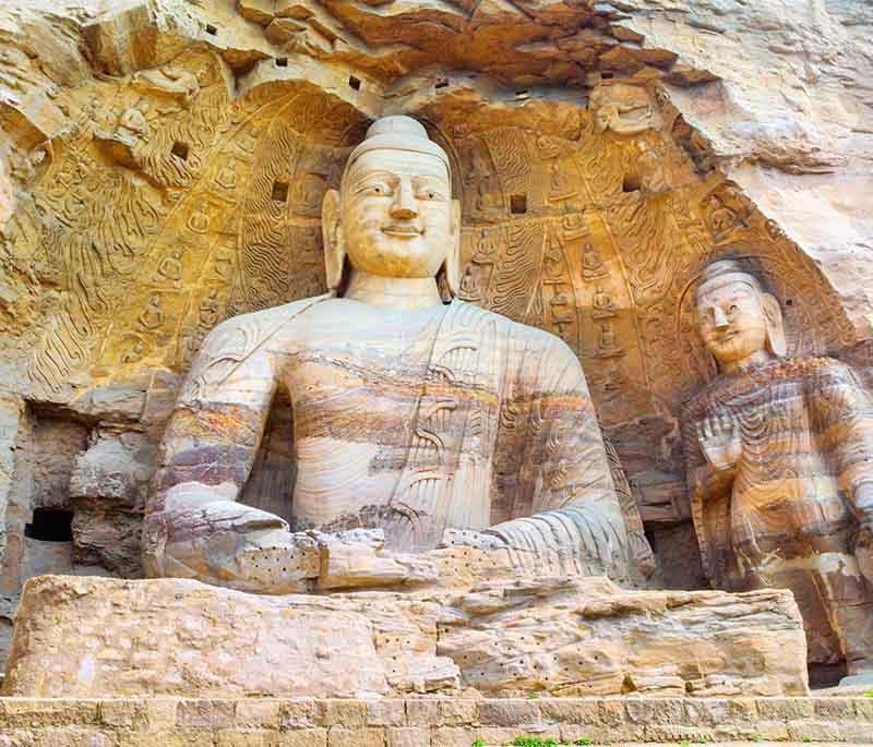 Yungang Grottoes in Shanxi contain 51,000 Buddha statues and carvings dating back to the 5th and 6th centuries.
