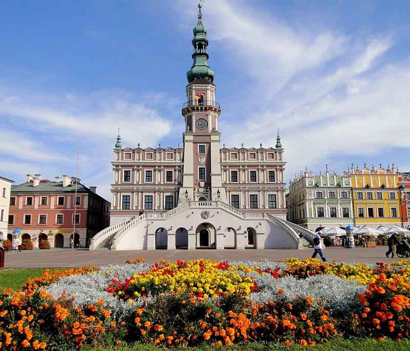 Zamosc Old Town - Renaissance town with well-preserved buildings and UNESCO status, known for its unique architecture.