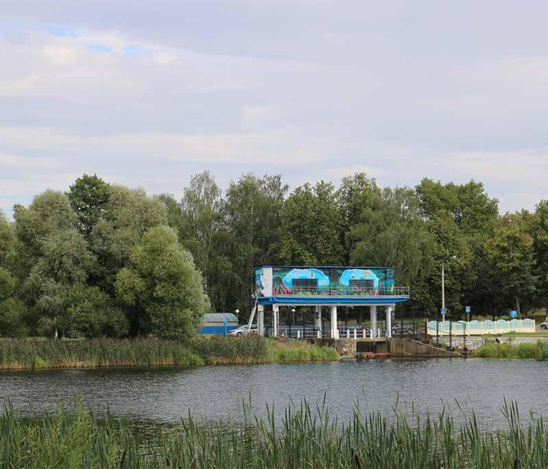 Zhodino, featuring the Zhodino Reservoir, a popular spot for recreation, fishing, and natural beauty.