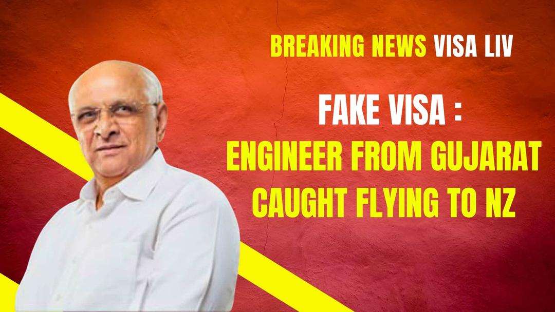 Engineer from Gujarat caught attempting to fly to New Zealand using a fake visa, highlighting visa fraud issues.