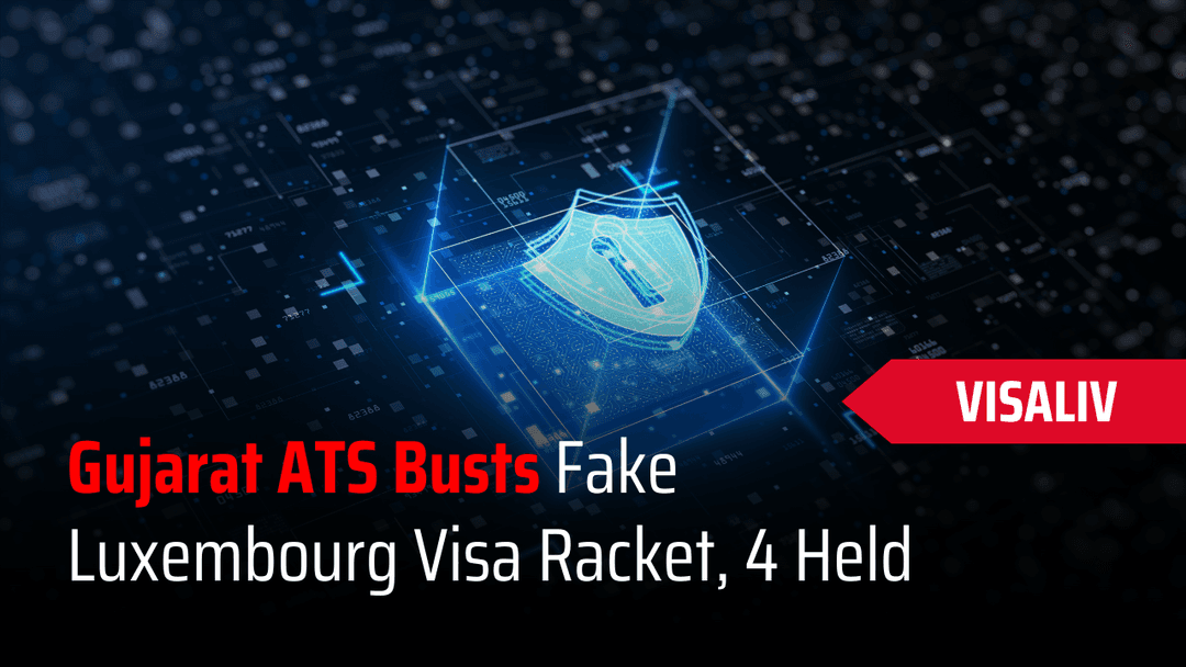 Gujarat ATS arrests four in fake Luxembourg visa racket involving forged Schengen visas and high fees from victims.