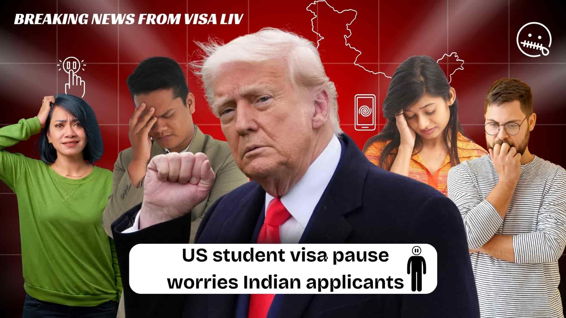 Indian students worried about the US student visa pause affecting their education and the travel plans.