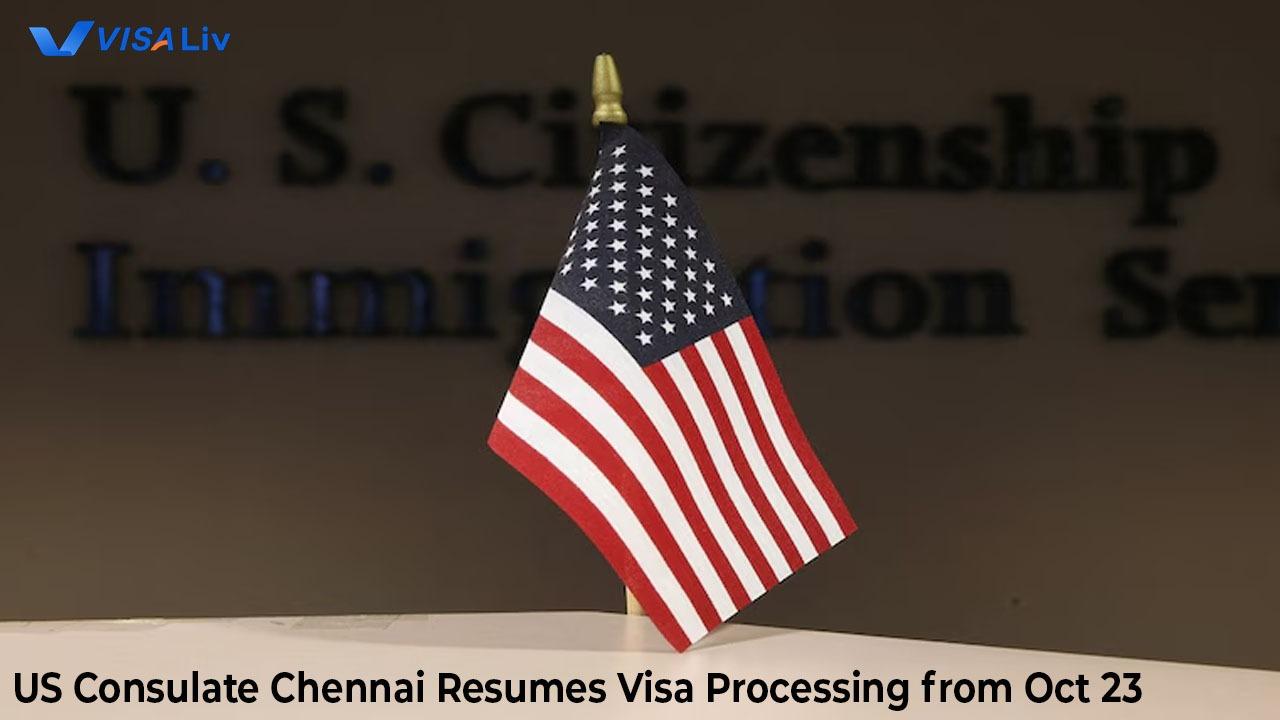 US Consulate Chennai Reopens for Visa Services Oct 23 US Consulate Chennai reopens from Oct 23, resuming visa processing and services for American citizens.